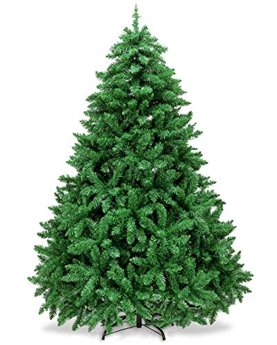 AMS 6FT Christmas Trees Premium Artificial Xmas Pine Tree Holiday Decoration with 39FT 120 LEDs USB Copper Wire Light, 1200 Branch Tips, Foldable Metal Stand(6 FT, Green) - Thumbnail 7