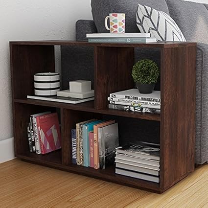 Urban Ladder Tetris Side Shelf (Matte Finish, Walnut)