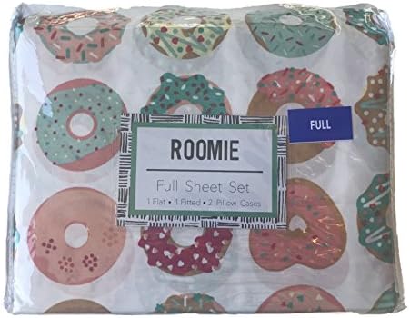 Roomie Colorful Donut Theme 4 Piece Sheet Set (Full)