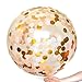 Yalulu 80 Grams Metallic Rose Gold Pink Round Circles Tissue Paper Confetti Table Confetti for Birthday Parties, Weddings, Anniversaries, Baby and Bridal Showers