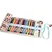Damero Canvas Pencil Wrap Case, Pencils Roll Hold for 48 Colored Pencils (NO Pencils included), UK Style, 48 Holes