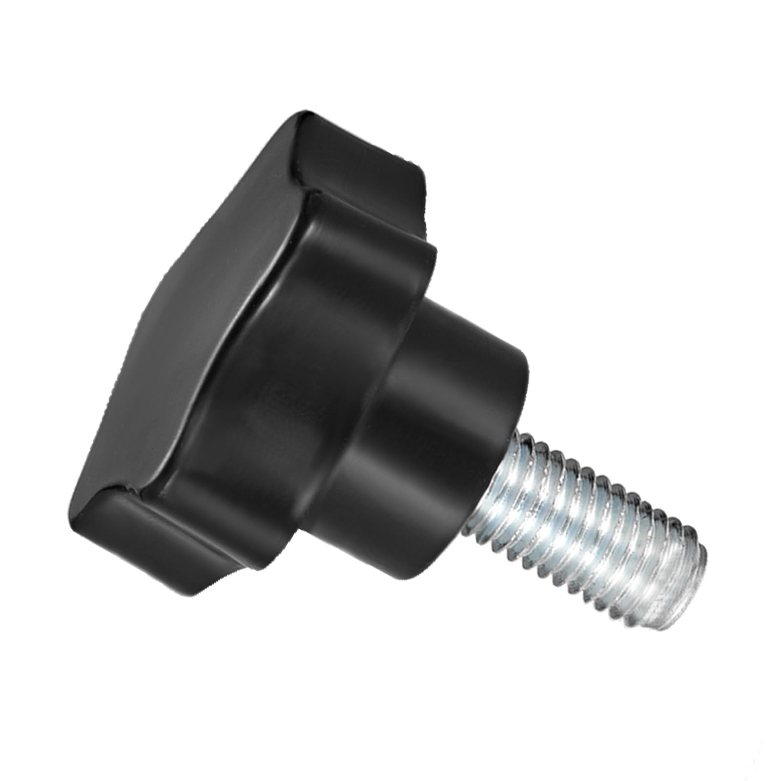 CoCud Star Clamping Knobs, M12 x 20mm Male Thread 48mm Head, Plastic Thumb Screw Grip Hand Knobs Threaded Bolt Black - (Applications: for Lathe Machinery), 1-Piece