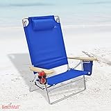 5 position Heavy Duty 300 lbs Lay Flat Beach / Camping Chair Big & Tall