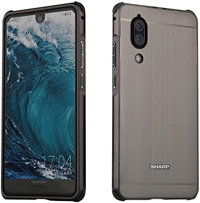 MOONCASE Sharp Aquos S2 Case, Ultra Slim Rugged Armor Anti-scratch Drop Protection Cover with Brushed Metal Design for Sharp Aquos S2 5.5" Black