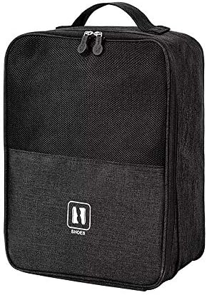 Travel Shoes Bag - Portable Waterproof Shoe Storage Tote (Black)