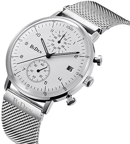 Amazon Co Jp R Timer アールタイマー 腕時計 メンズ アナログ おしゃれ 腕時計 ビジネス 贈り物 30m防水 シルバー 腕時計