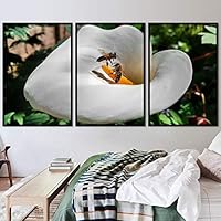 3 Piece Framed Canvas Wall Art Colorful Bee Insects Canvas Prints Home Artwork Decoration for Living Room,Bedroom - 16