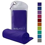 Balhvit Cooling Towel, Cool Towel for Instant Cooling Relief, Chilling Neck Wrap, Ice Cold Scarf For Men Women, Microfiber Bandana - Evaporative Chilly Towel For Yoga Golf Travel