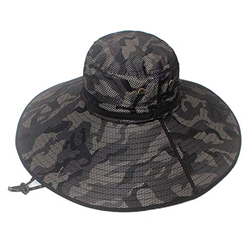 YLX Angelmütze Herren Sommer Uv-Proof Big Boim Sun Boonie Hüte Camouflage Wasserdichter Sonnenschutz Outdoor Hike Hunt… – Bild 4