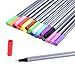 24 Color No Bleed Through Pens Markers Set 0.4 mm Fine Line Colored Sketch Writing Drawing Pen for Bullet Journal Planner Note Taking and Coloring Book