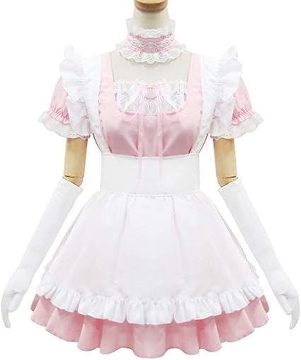 Amazon Ifkm スイートハート メード服 コスチューム エプロン ドールドレス キャラクター メイドワンピース 可愛い コスプレ 衣装 ピンク レディース テーマ 高級メイド服 ワンサイズ ピンク コスプレ 仮装 通販