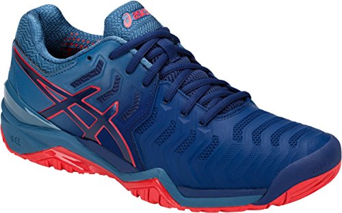 ASICS Mens Gel-Resolution 7 Tennis Shoe, Blue Print/Blue Print, Size 12