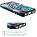Lamcase for iPod Touch 7th Gen 2019 Case, iPod Touch 7/6/5 Case Shockproof Hybrid Rubber Dual Layer Armor Protective Case Cover for Apple iPod Touch 7th/6th/5th Generation, Mandala/Galaxy