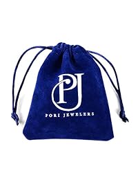 Pori Jewelers - Pendientes de tuerca de oro de 14 quilates con cierre de mariposa de oro real de 14 quilates, 0.118 in-0.315 in, amarillo, blanco o rosa