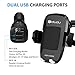 Wireless Charger Car Mount, iDudu Fast Wireless Charging Air Vent Car Mount Phone Holder for Samsung Galaxy S8 S8 Plus S7 S7 Edge S6 Edge plus Note 5, Standard Charger for iPhone X / 8 / 8 Plus