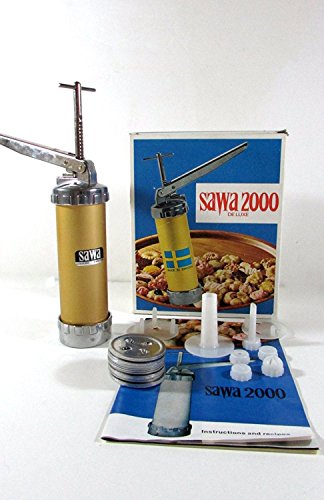 Vintage Sawa 2000 Deluxe Sweden Cookie Press Complete