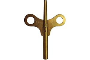 TAURISH American Standard Double End Clock Winding Key - Size 7 & 0000 (3.8mm and 1.8mm) Universal Brass Double End Clock Winding Tool for Mantel, Bracket, and Antique Clocks