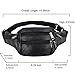 Beautier Cowhide Leather Large Size 7 Pockets Fanny Pack, Waist Pack with Adjustable Strap for Outdoors Workout Traveling Casual Running Hiking Cycling