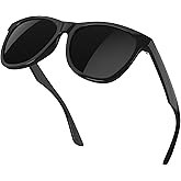 WISTON XL Square Polarized Sunglasses for Big Heads Men Oversized 150mm Wide TR90 Frame UV400 Protection Shades 8140