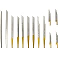 13PCS Engraving Cutting Bits Kit Different Gravers High Speed Steel Pneumatic Impact Engraving Machine Engraving Knife for Jewelry and Engravers Jewelry Tools