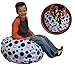 Creative QT Stuffed Animal Storage Bean Bag Chair - Stuff 'n Sit Organization for Kids Toy Storage - Toddler Size (27