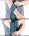 Workouty Exercise Fitness Elastic Elbow Straps 40inches Elbow Wrist Knee Support Brace One Pair with Carry Bag (Blue)