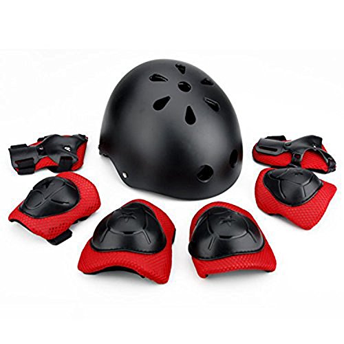 UPC 606860013527, Children Sport Protective Set Including Knee Pads, Elbow Support Pads, Wrist Guards Protective Gear with Protection Helmet