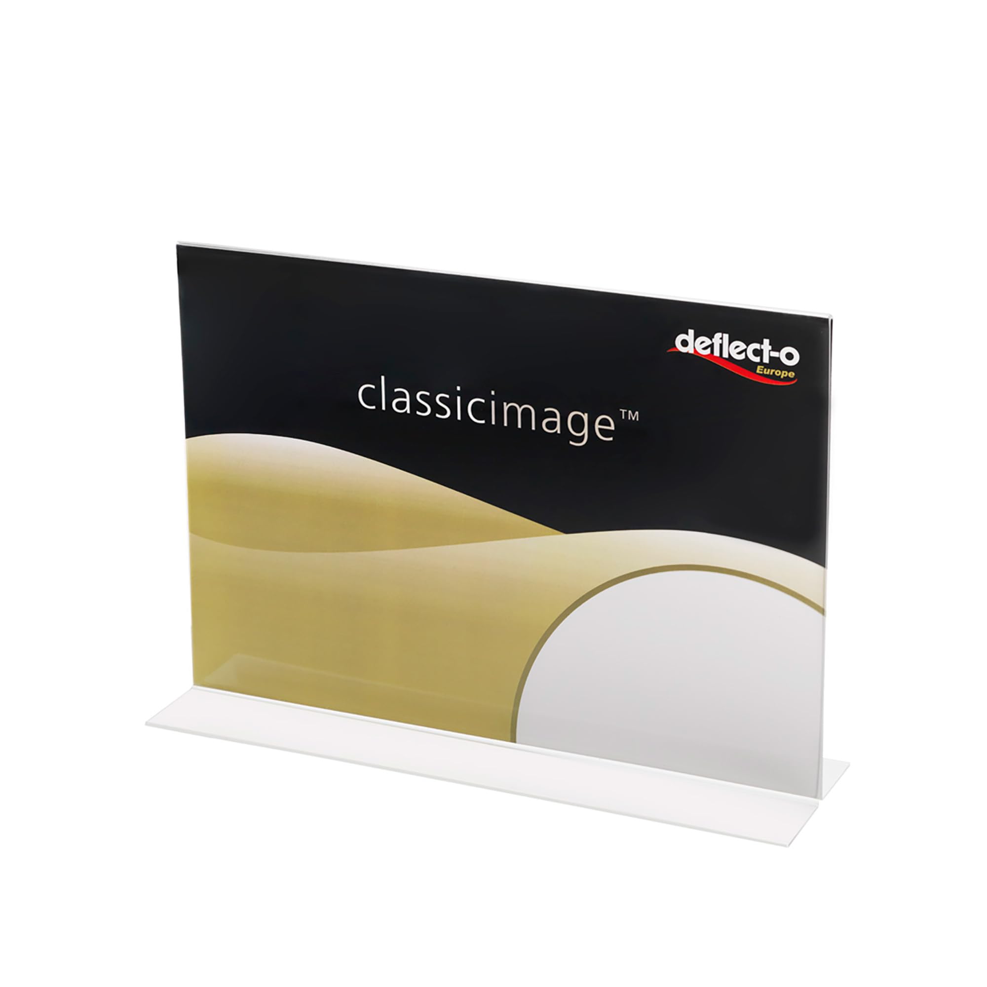 Deflecto A5 Landscape Stand Up Sign Holders, Menu Stand, Leaflet Display Stands, Document Holder Menu Holders for Tables, A5 Leaflet Holder