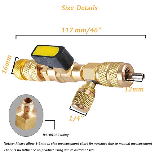 R410A Air Conditioning Line Repair Tools Valve Core Remover With Dual
