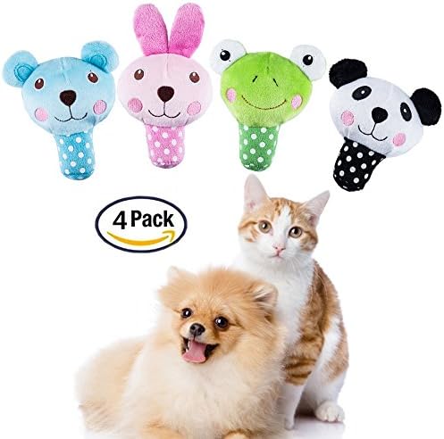 HTKJ Squeaky Dog Toy Durable Plush Dog Toy Cute Classic Pet Chew Toy for Puppy Small Dogs Toy Assorted