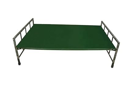 steel cot double with mattress