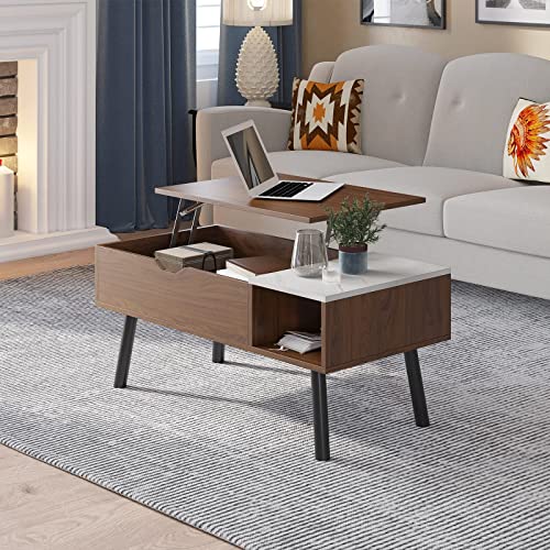 YITAHOME Lift Top Coffee Table with Hidden Compartment and Storage