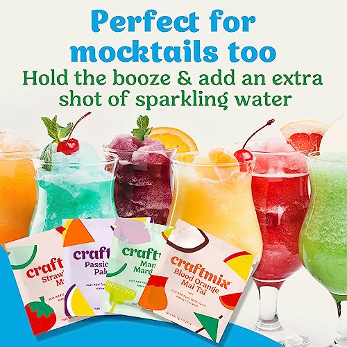 Craftmix Variety Pack, Makes 12 Drinks, Skinny Cocktail Mixers, Mocktails NonAlcoholic Drinks