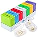 Pill Box, XXL Large Weekly 7 Day Pill Organizer - Prescription, Medicine, Vitamin Case - Daily AM PM Travel Reminder Holder, Medication Dispenser Container, Includes Pill Cutter/Splitter