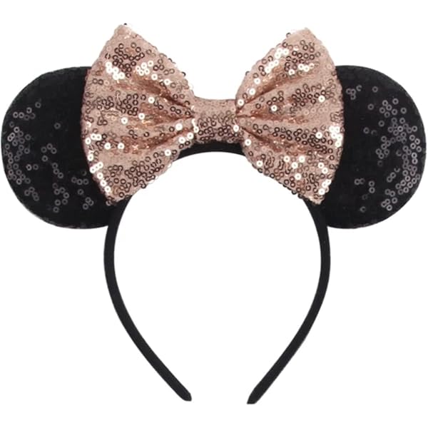 MADO Jasmine Mouse Ears Headband, Gold Blue - Women Girls Costume Headwear, Princess Dress Accessories For Party Favors, Casual Wear, Cosplay, Amusement Park