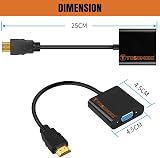 Tosomoki HDMI to VGA Adapter 1080P Male to Female Converter for PC Laptop view 4