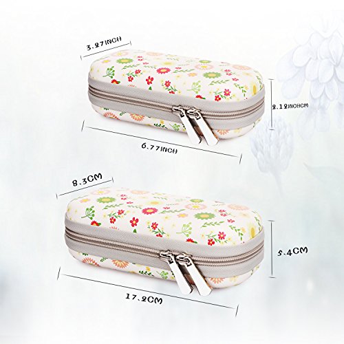 Skycase Sunglasses Case for Women Semi Hard Eyeglasses Case Holder Floral 63 - Thumbnail 3