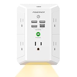 Multi Plug Outlet Surge Protector, POWERIVER