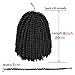 Leeons 3 Packs 8 Inch Fluffy Twist Hair Spring Twist Hair Braiding Ombre Colors Bomb Twist Hair Passion Twist Hair Ombre Crochet Braids Synthetic Braiding Hair Extensions (#1B-Black)