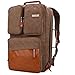 WITZMAN Men Canvas Backpack Large Travel Backpack Rucksack Casual Daypack Duffel Laptop Bag 6617 (23 inch, Brown)