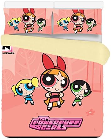 Deluxe The powerpuff girl 3 Piece 180x220cm Duvet Cover Sets 2 Pillow Cases Twin Size