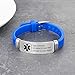 Lam Hub Fong Medical Bracelets for Women Men Adjustable Sport Medical ID Bracelets Personalized Silicone Medical ID Bracelets for Men Women Boys Girls (Blue)