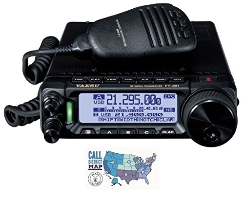 Bundle - 2 Items - Includes Yaesu FT-891 HF/6M All Mode 100W Mobile Transceiver Ham Guides TM Quick Reference Card
