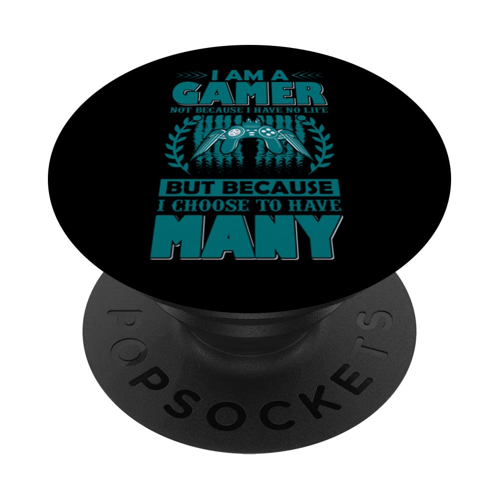 Gamer Gaming Video Games Nerd Geek Controller PopSockets Swappable PopGrip