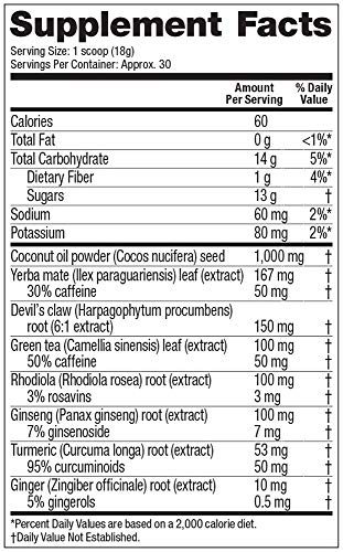 Vega Sport Pre-Workout Energizer Acai Berry (19oz, 30 Servings) - Vegan, Gluten Free, All Natural, Pre Workout Powder, Non GMO