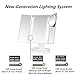 Gotofine LED Lighted Makeup Mirror, Tri-Fold Natural Bright Light Vanity Mirror With adjustable 3.5 Inches 10X Magnification Spot Mirror, Wide View / Movable / Two Power Supply Mode