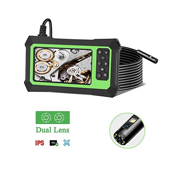 InLoveArts 4,3 Zoll Bildschirm Industrie Endoskopkamera, Industrielles Endoskop mit 1080P Dual Lens, mit 8 LED-Lichtern…