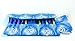 Athena's Elements Crochet Hook Knitting Case Deluxe Organizer with Zippered Pouch Accessories Holder Fits 20 Plus Hooks Stylish Sturdy Secured Portable Excellent Quality Functional Case, Blue Peacock
