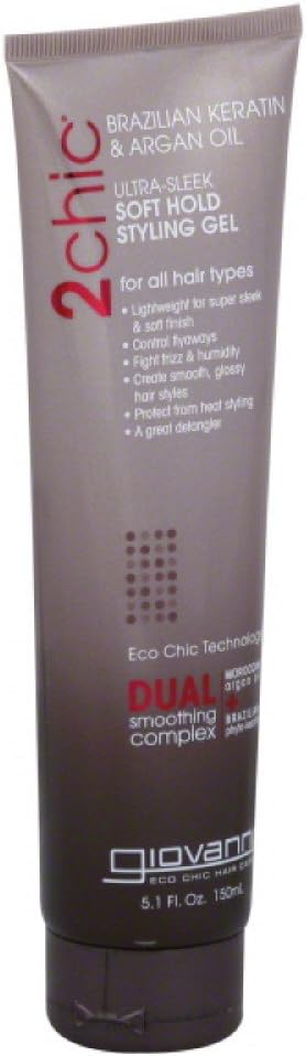 GIOVANNI HAIR CARE PRODUCTS STYLING GEL,2CHIC,ULT SLK, 5.1 FZ