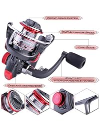 YONGZHI   Bastón de pesca para niños con carrete giratorio, caña de pescar telescópica, bolsillo para hombro, manual, kit completo de caja para pesca de truchas de agua dulce